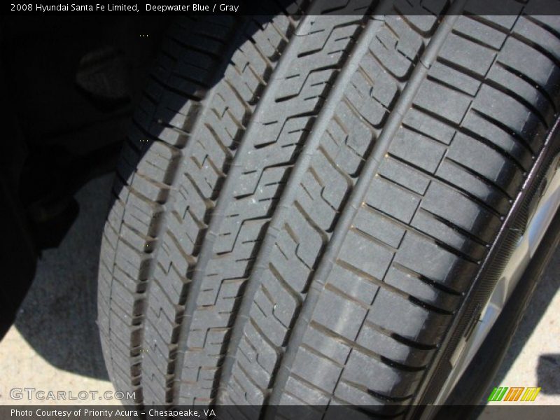 Deepwater Blue / Gray 2008 Hyundai Santa Fe Limited