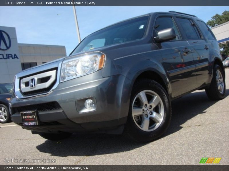 Polished Metal Metallic / Gray 2010 Honda Pilot EX-L