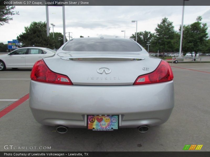 Liquid Platinum Silver / Stone 2008 Infiniti G 37 Coupe