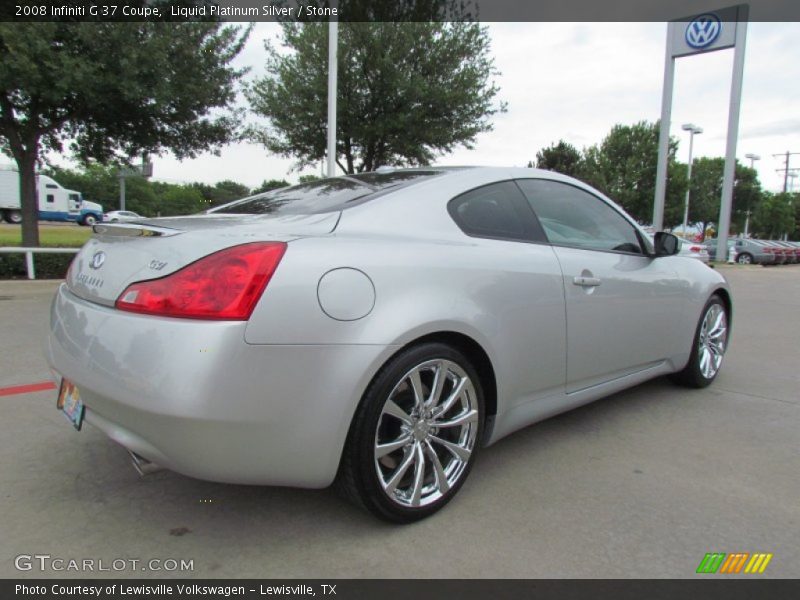 Liquid Platinum Silver / Stone 2008 Infiniti G 37 Coupe