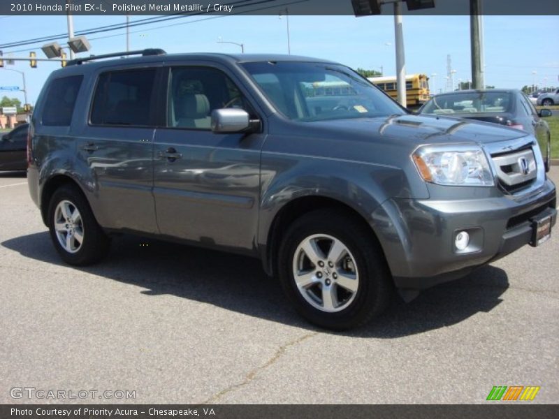 Polished Metal Metallic / Gray 2010 Honda Pilot EX-L