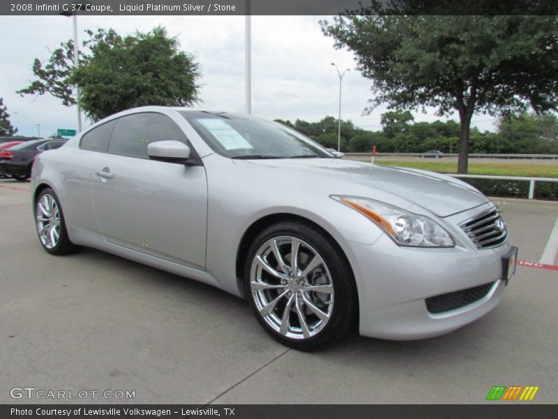 Liquid Platinum Silver / Stone 2008 Infiniti G 37 Coupe