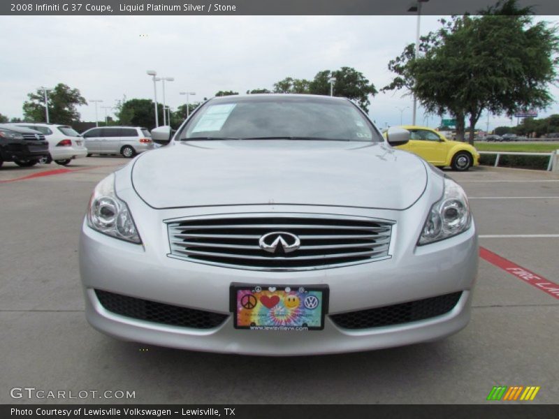 Liquid Platinum Silver / Stone 2008 Infiniti G 37 Coupe