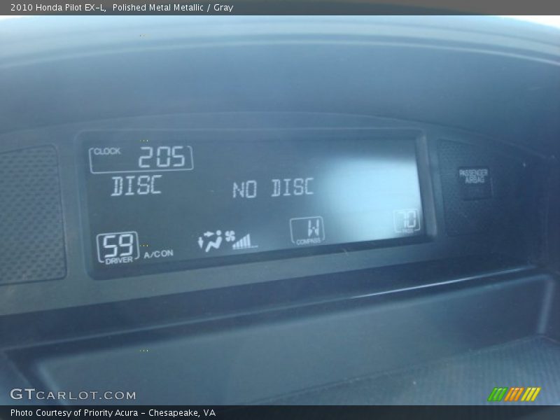 Polished Metal Metallic / Gray 2010 Honda Pilot EX-L