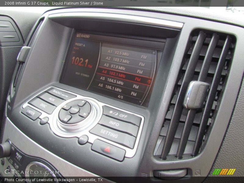Liquid Platinum Silver / Stone 2008 Infiniti G 37 Coupe