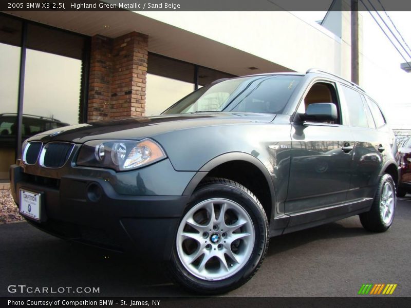 Highland Green Metallic / Sand Beige 2005 BMW X3 2.5i