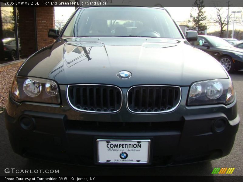 Highland Green Metallic / Sand Beige 2005 BMW X3 2.5i