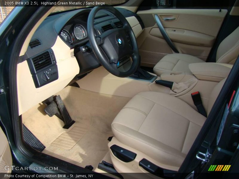 Highland Green Metallic / Sand Beige 2005 BMW X3 2.5i