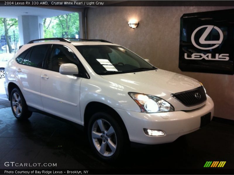 Crystal White Pearl / Light Gray 2004 Lexus RX 330 AWD