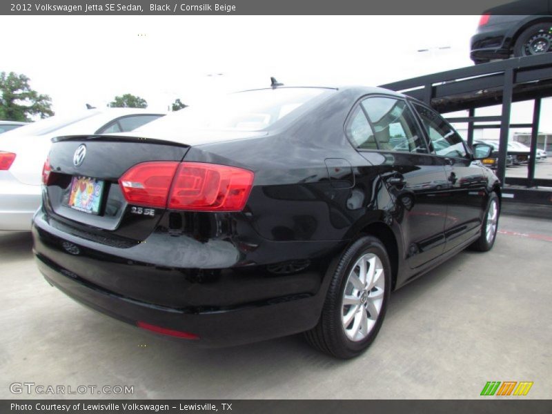 Black / Cornsilk Beige 2012 Volkswagen Jetta SE Sedan