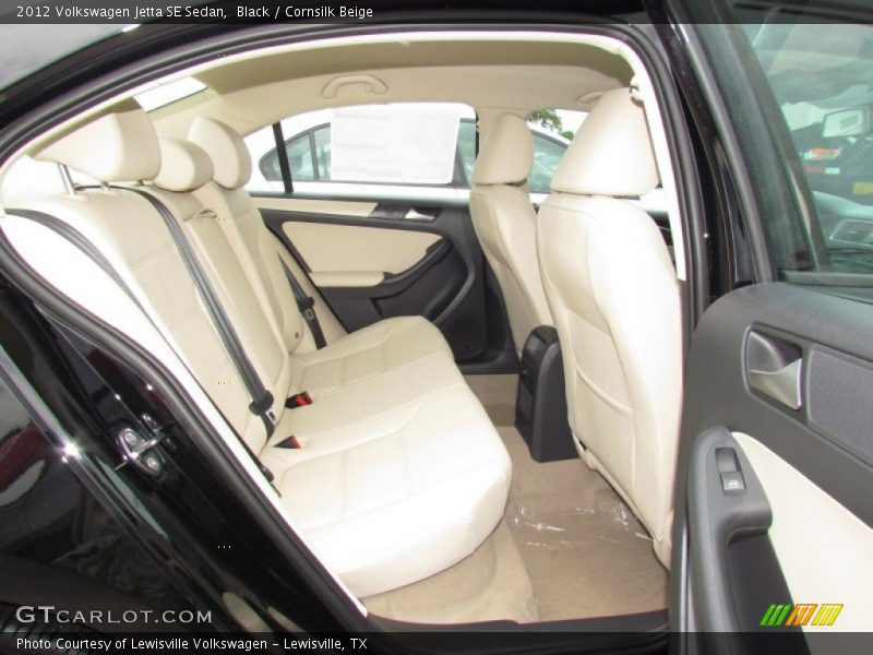 Black / Cornsilk Beige 2012 Volkswagen Jetta SE Sedan