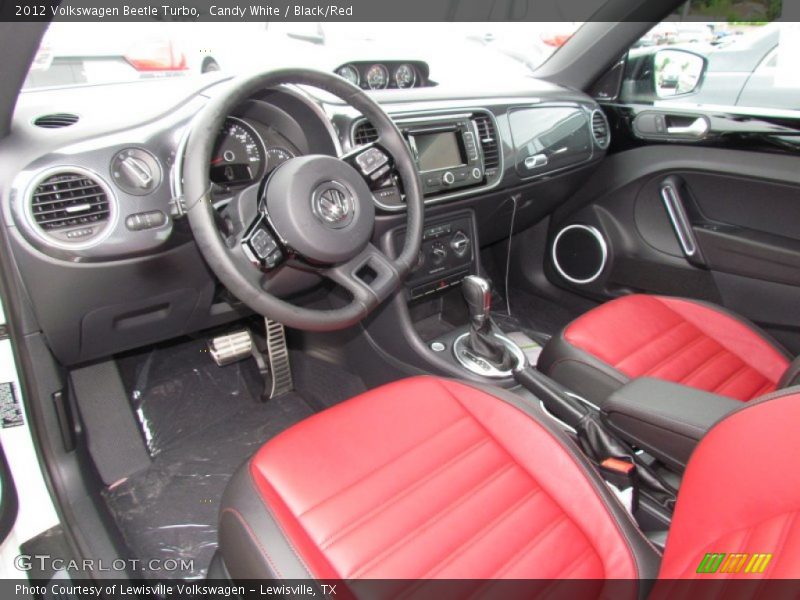 Candy White / Black/Red 2012 Volkswagen Beetle Turbo