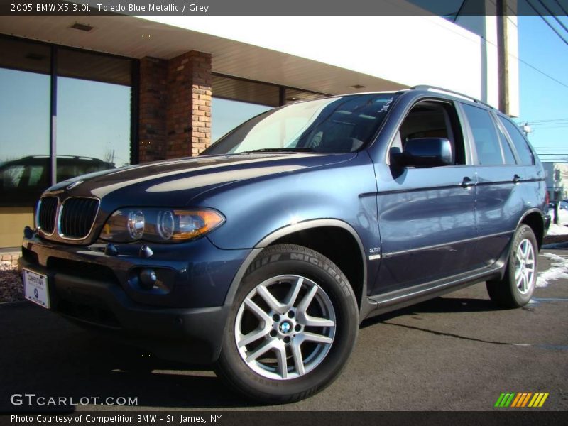 Toledo Blue Metallic / Grey 2005 BMW X5 3.0i