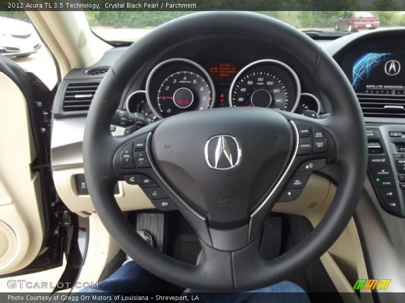 Crystal Black Pearl / Parchment 2012 Acura TL 3.5 Technology