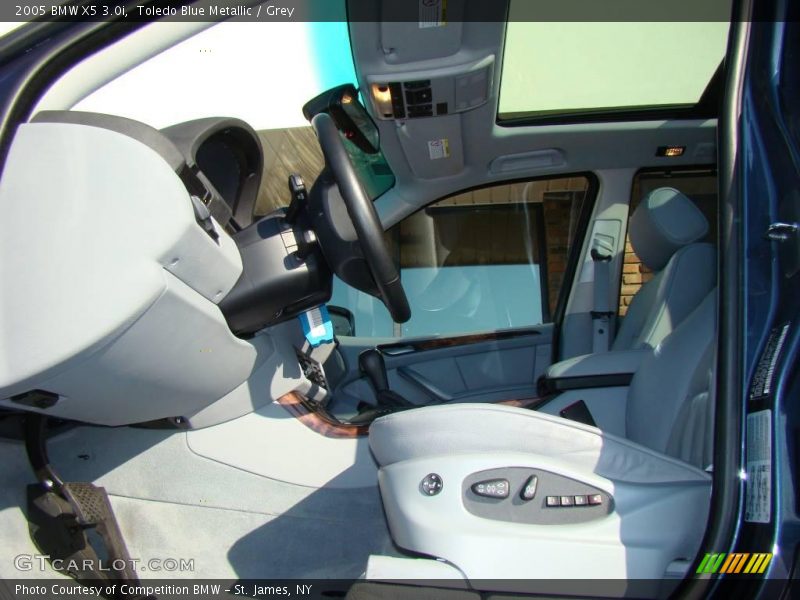 Toledo Blue Metallic / Grey 2005 BMW X5 3.0i