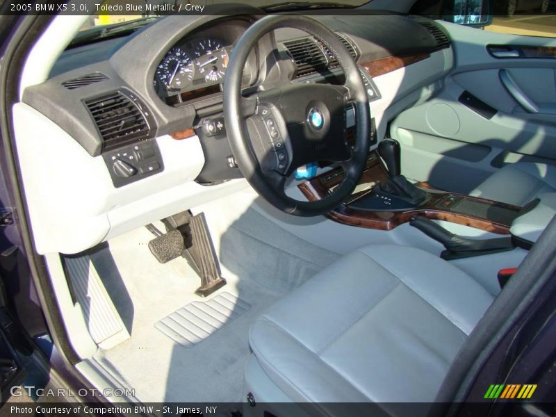 Toledo Blue Metallic / Grey 2005 BMW X5 3.0i