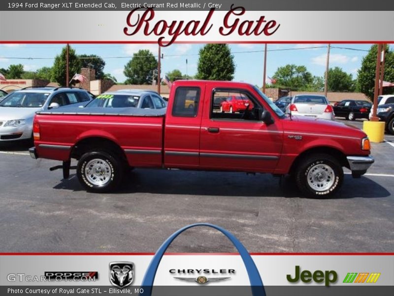 Electric Currant Red Metallic / Grey 1994 Ford Ranger XLT Extended Cab