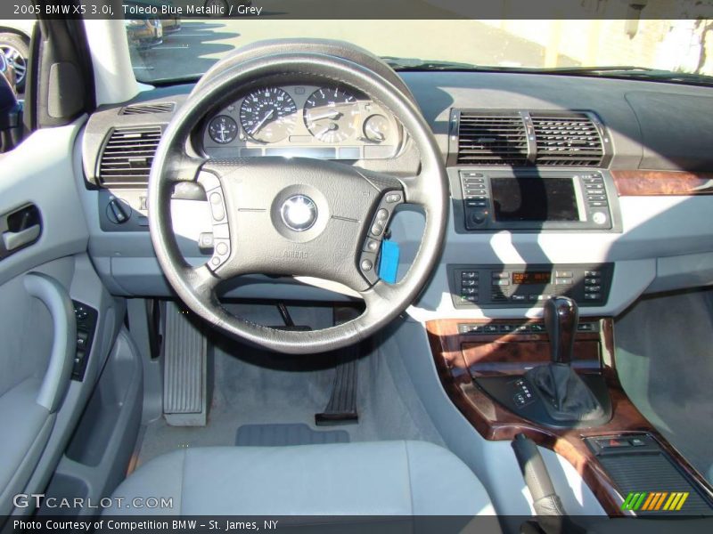 Toledo Blue Metallic / Grey 2005 BMW X5 3.0i