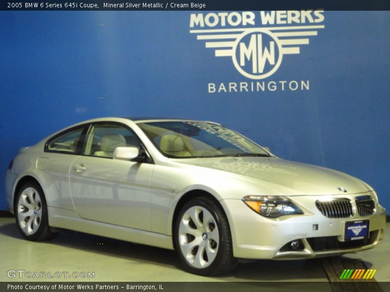 Mineral Silver Metallic / Cream Beige 2005 BMW 6 Series 645i Coupe