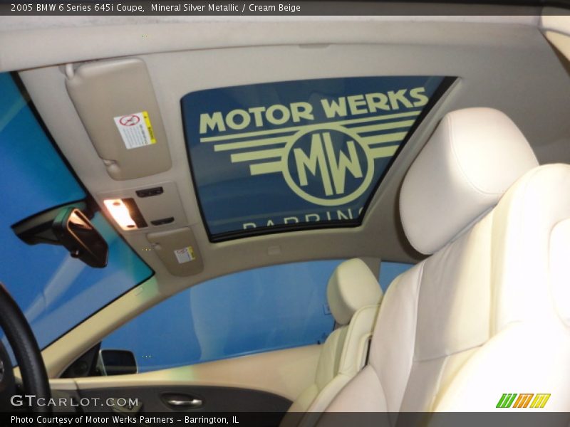 Mineral Silver Metallic / Cream Beige 2005 BMW 6 Series 645i Coupe