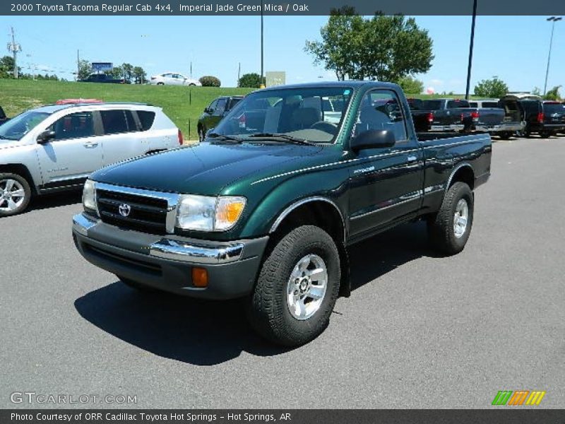 Imperial Jade Green Mica / Oak 2000 Toyota Tacoma Regular Cab 4x4