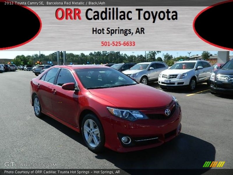 Barcelona Red Metallic / Black/Ash 2012 Toyota Camry SE