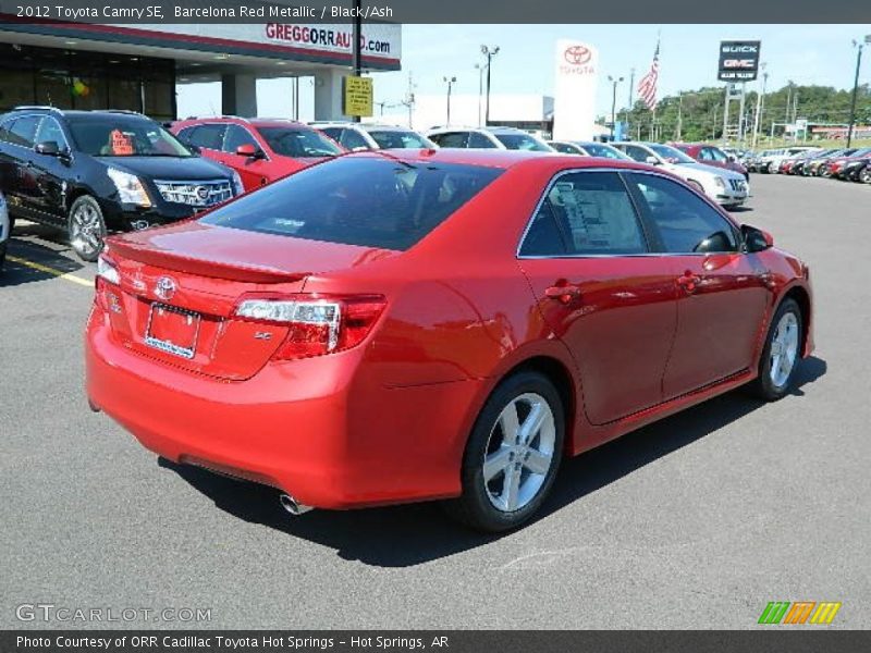 Barcelona Red Metallic / Black/Ash 2012 Toyota Camry SE