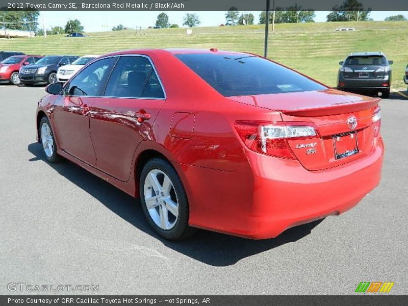 Barcelona Red Metallic / Black/Ash 2012 Toyota Camry SE