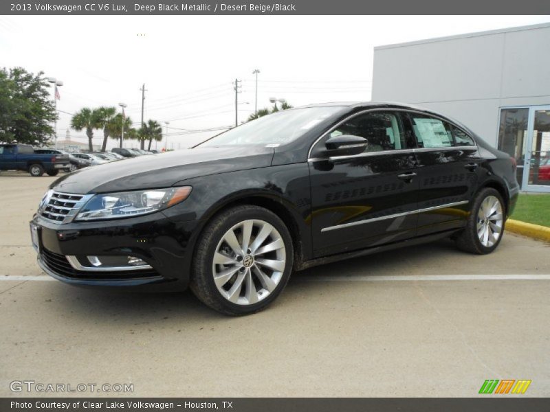 Deep Black Metallic / Desert Beige/Black 2013 Volkswagen CC V6 Lux
