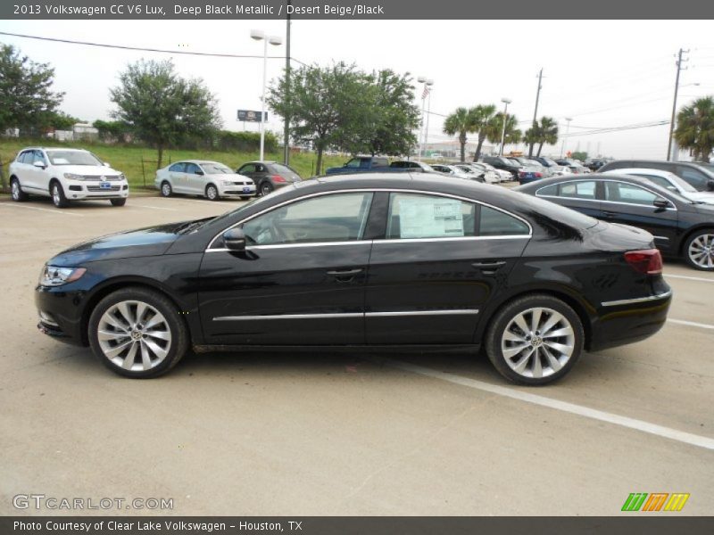 Deep Black Metallic / Desert Beige/Black 2013 Volkswagen CC V6 Lux