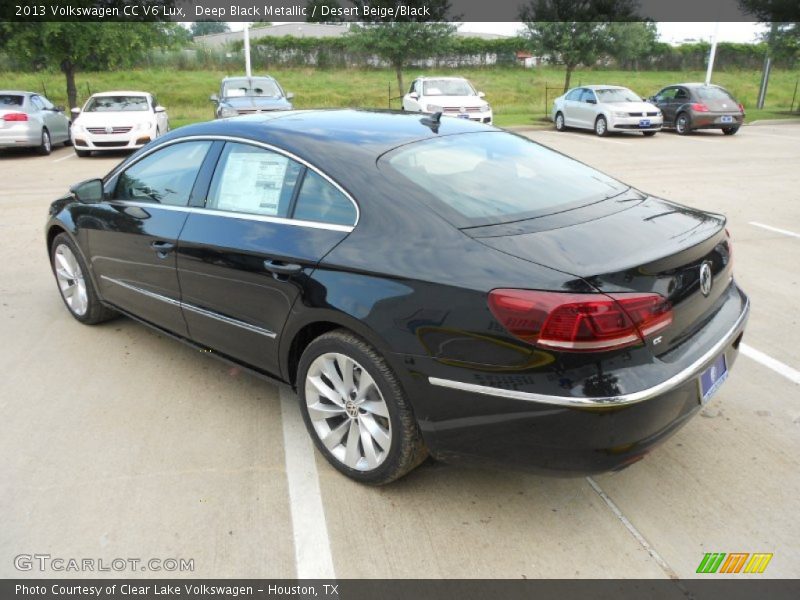 Deep Black Metallic / Desert Beige/Black 2013 Volkswagen CC V6 Lux
