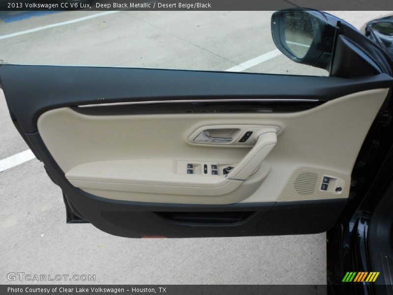 Deep Black Metallic / Desert Beige/Black 2013 Volkswagen CC V6 Lux