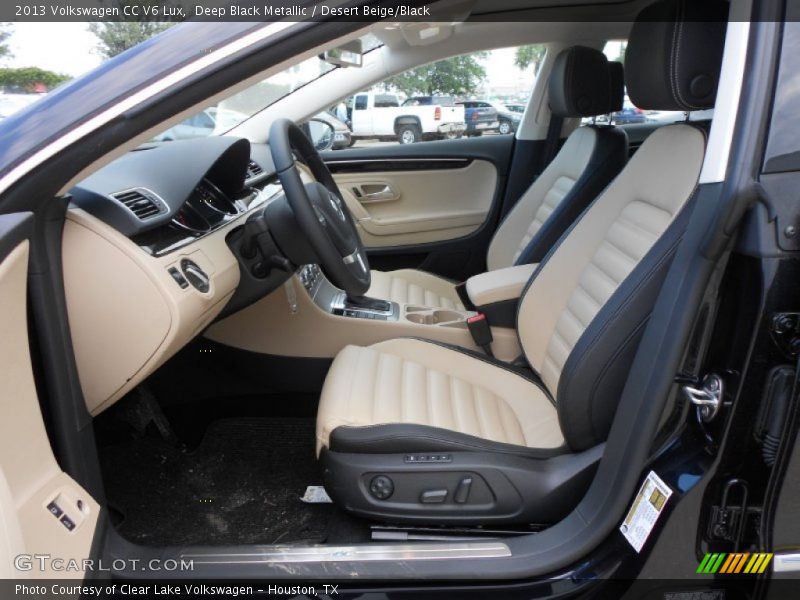 Deep Black Metallic / Desert Beige/Black 2013 Volkswagen CC V6 Lux