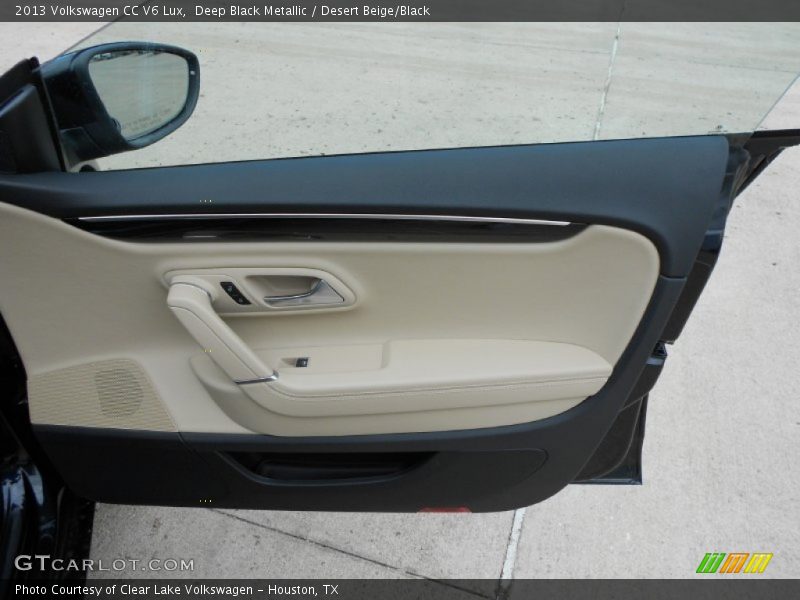 Deep Black Metallic / Desert Beige/Black 2013 Volkswagen CC V6 Lux