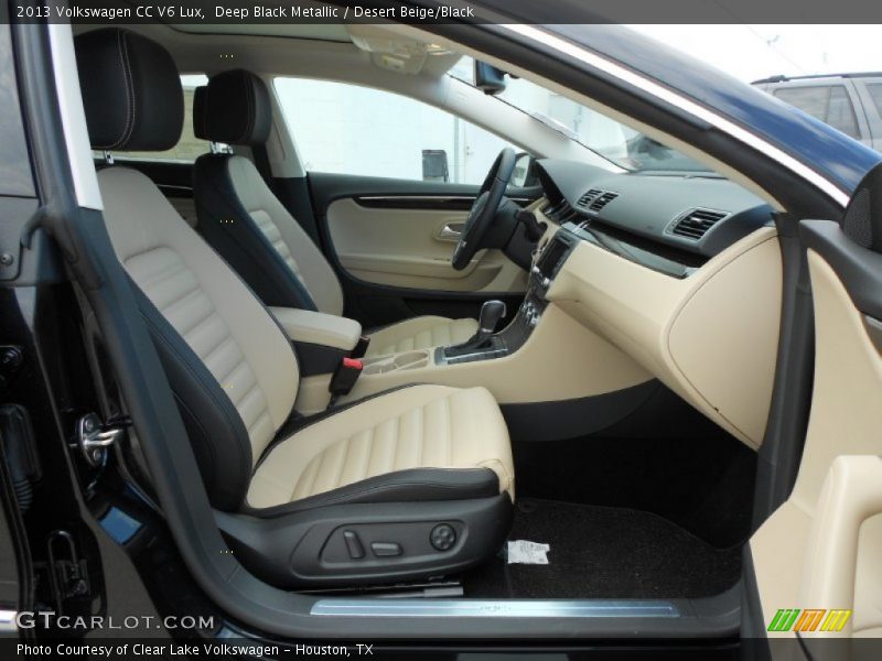 Deep Black Metallic / Desert Beige/Black 2013 Volkswagen CC V6 Lux