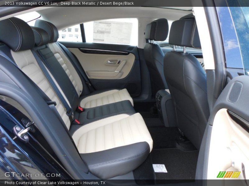 Deep Black Metallic / Desert Beige/Black 2013 Volkswagen CC V6 Lux