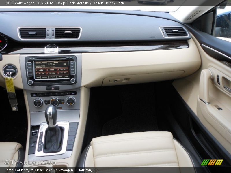 Deep Black Metallic / Desert Beige/Black 2013 Volkswagen CC V6 Lux