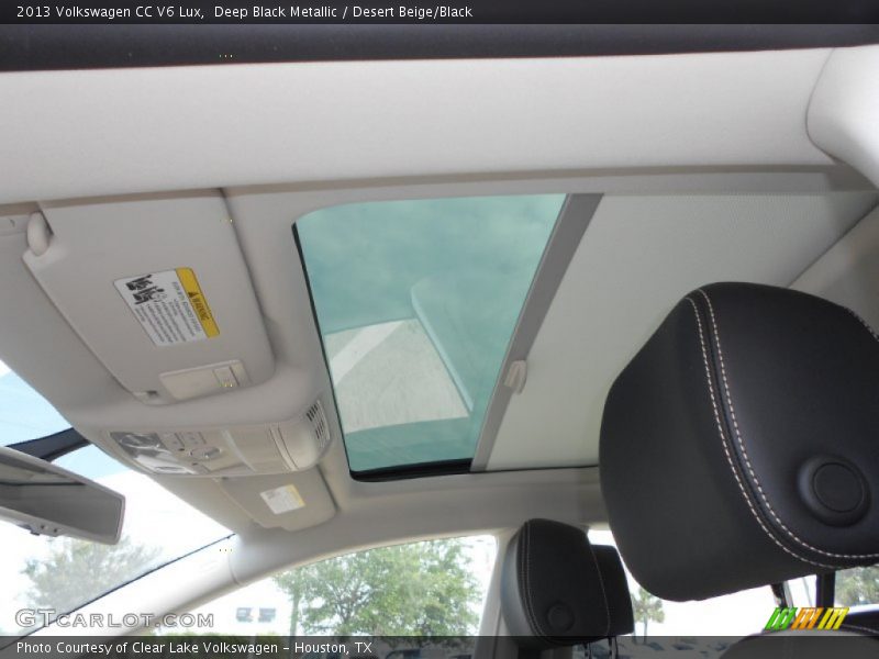 Deep Black Metallic / Desert Beige/Black 2013 Volkswagen CC V6 Lux
