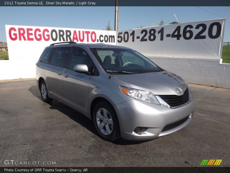 Silver Sky Metallic / Light Gray 2012 Toyota Sienna LE