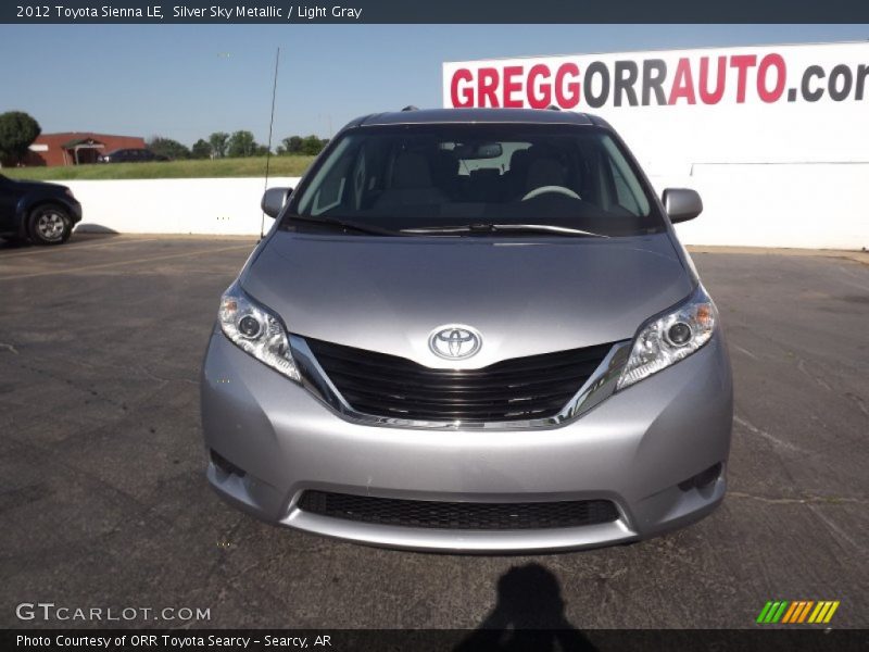 Silver Sky Metallic / Light Gray 2012 Toyota Sienna LE