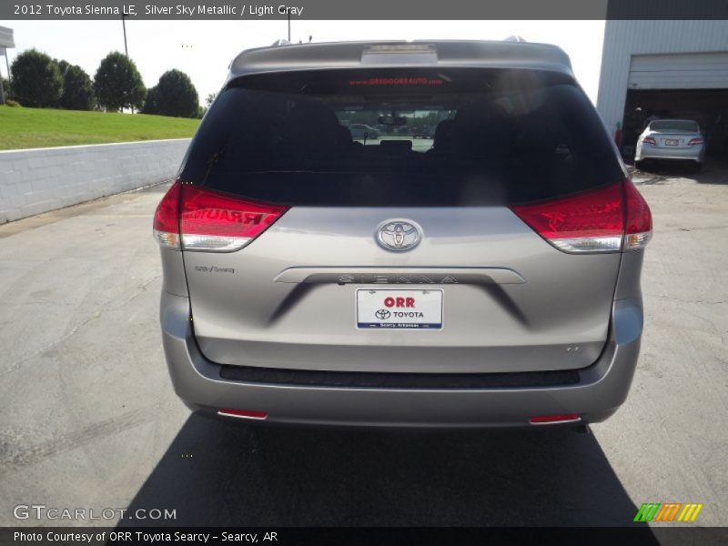 Silver Sky Metallic / Light Gray 2012 Toyota Sienna LE