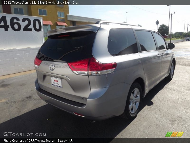 Silver Sky Metallic / Light Gray 2012 Toyota Sienna LE