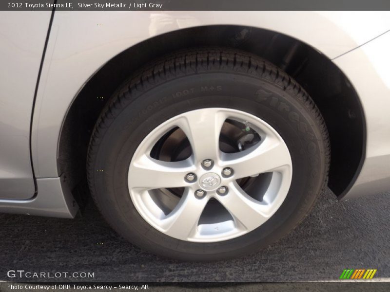 Silver Sky Metallic / Light Gray 2012 Toyota Sienna LE