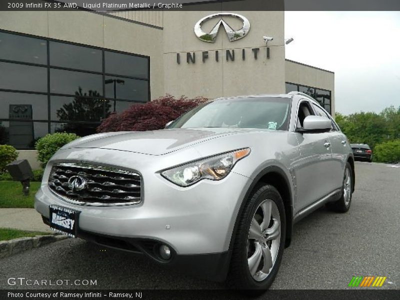 Liquid Platinum Metallic / Graphite 2009 Infiniti FX 35 AWD