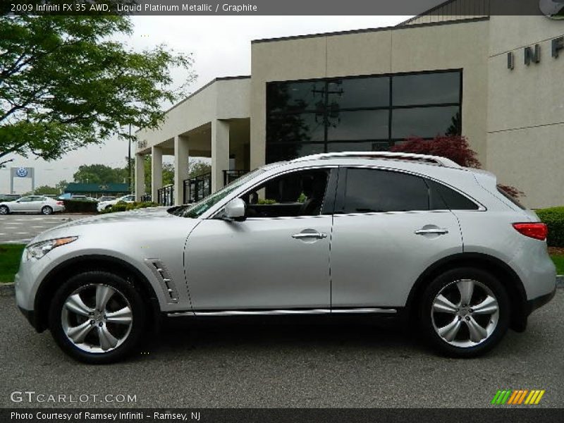 Liquid Platinum Metallic / Graphite 2009 Infiniti FX 35 AWD