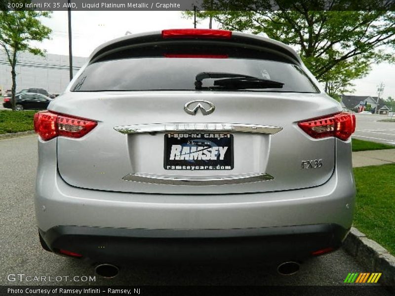 Liquid Platinum Metallic / Graphite 2009 Infiniti FX 35 AWD