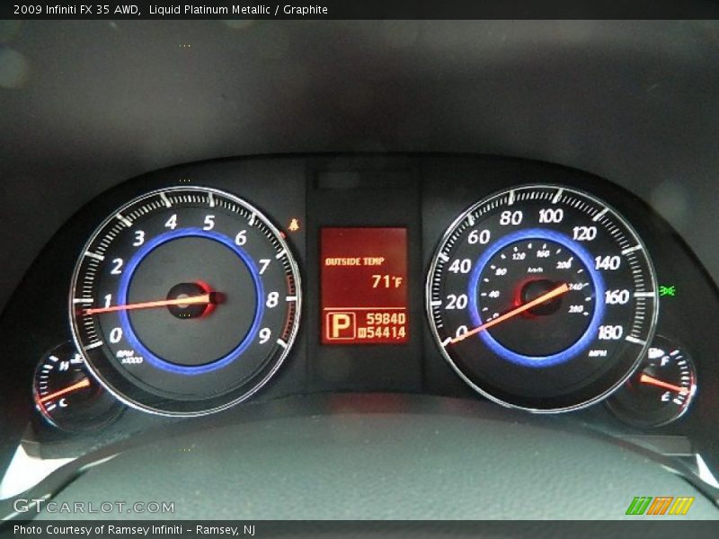 Liquid Platinum Metallic / Graphite 2009 Infiniti FX 35 AWD