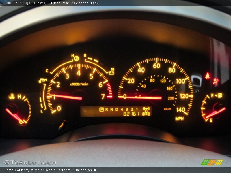 Tuscan Pearl / Graphite Black 2007 Infiniti QX 56 4WD