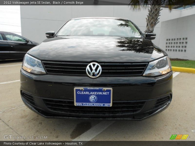 Black / Cornsilk Beige 2012 Volkswagen Jetta SE Sedan