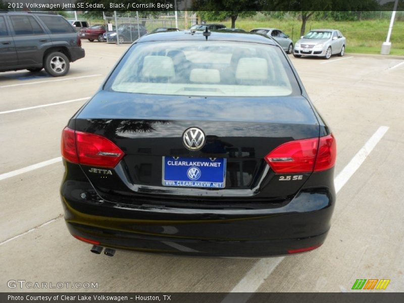 Black / Cornsilk Beige 2012 Volkswagen Jetta SE Sedan